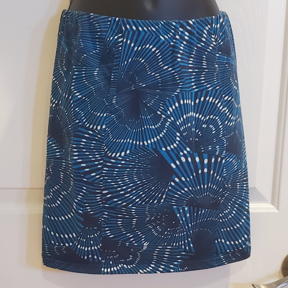 Topshop Blue and White Skirt